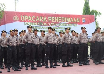 Ratusan Siswa Diktuba Polri SPN Polda Kaltara Latja di Polres Malinau