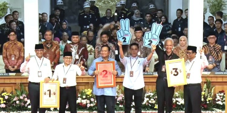 Ini Nomor Urut Pasangan Capres-Cawapres di Pemilu 2024