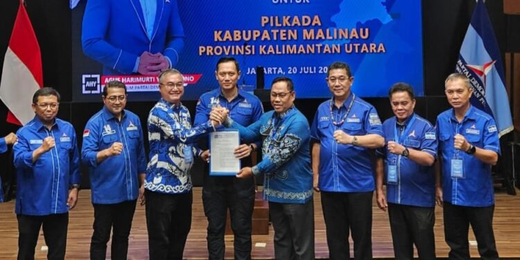 Diserahkan AHY dan Disaksikan YTP, 4 Pasang Bakal Calon Bupati dan Wakil Bupati di Kaltara Terima Rekomendasi dari Partai Demokrat