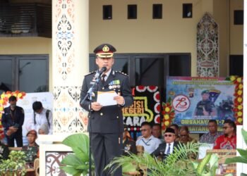 Upacara HUT ke-78 Bhayangkara, Kapolres Malinau Sampaikan Amanat Kapolda Kaltara