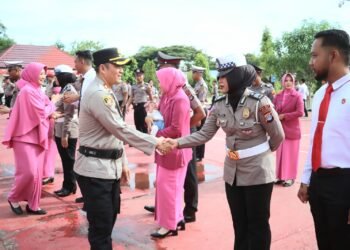 Satu Perwira dan Puluhan Bintara Polres Malinau Naik Pangkat