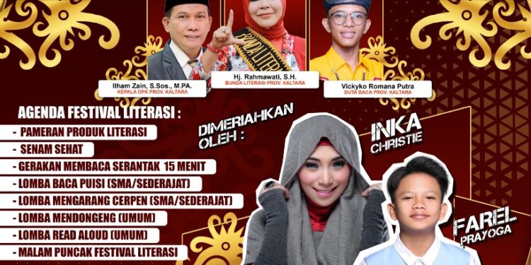Festival Literasi Kaltara Digelar di Sebatik, Ada Farel Prayoga hingga Penyanyi Inka Christie