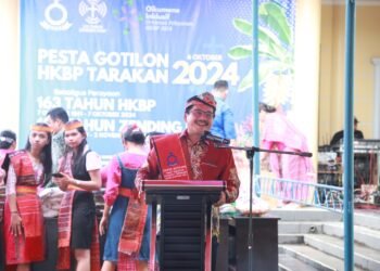Pesta Gotilon HKBP, Pjs. Gubernur Togap Ajak Masyarakat Sukseskan Pilkada 2024