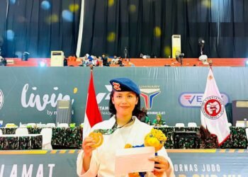 Polwan Cantik Satbrimob Polda Kaltara Raih Juara 3 Judo Kasad Cup 2024