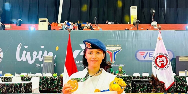 Polwan Cantik Satbrimob Polda Kaltara Raih Juara 3 Judo Kasad Cup 2024