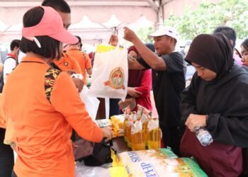 Ringankan Beban Ekonomi, Pasar Murah HUT ke-7 Polda Kaltara Diserbu Warga
