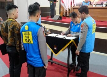 Penerimaan SIPSS TA 2025, Polda Kaltara Laksanakan Pengambilan Sumpah dan Penandatanganan Pakta Integritas