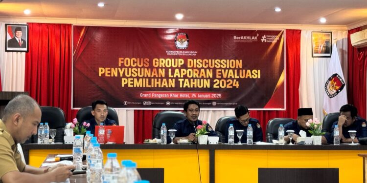 Susun Laporan Evaluasi Pemilihan 2024, KPU Bulungan Gelar FGD