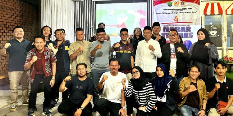 Sinergikan Program, PWI Bulungan-KONI Bulungan Gelar Nobar dan Buka Puasa Bersama