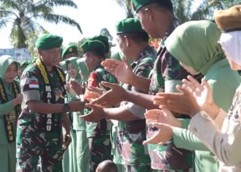 Tiba di Makodim 0910/Mln, Letkol Inf. Mochammad Saiful Arif Terima Tradisi Penyambutan Dandim Baru