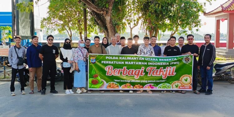 Kolaborasi dengan Polda Kaltara, PWI Bulungan Gelar Aksi Sosial