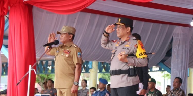 Operasi Ketupat Kayan 2025, Gubernur dan Kapolda Kaltara Pimpin Upacara Gelar Pasukan