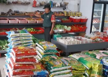 Monitoring Stabilitas Harga Bapok, Babinsa di Malinau Interaksi dengan Pedagang dan Pembeli