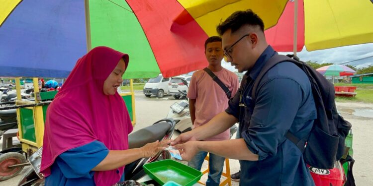 Edukasi Ciri-ciri Keaslian Uang Rupiah, KPw BI Provinsi Kaltara Sosialisasi di Pasar Induk Tanjung Selor