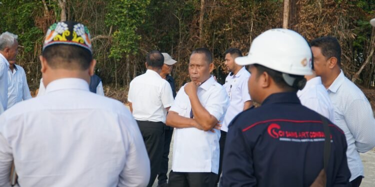 Pastikan Rampung Jelang HUT Tanjung Selor dan Bulungan, Bupati Tinjau Pembangunan Kebun Raya Bulungan