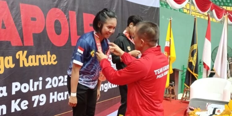 Tim Karateka Polda Kaltara Raih Medali Perunggu di Kejurnas Karate Piala Kapolri 2025