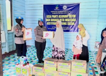Hari Bhayangkara ke-79, Personel Bidpropam Polda Kaltara Beri Bansos ke Panti Aushan dan Pesantren