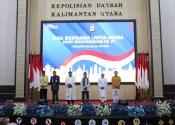 Untuk Persatuan dan Keselamatan Bangsa, Polda Kaltara Gelar Doa Bersama Lintas Agama