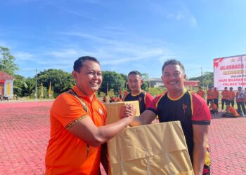 Perkuat Sinergitas di Peringatan Hari Bhayangkara, Polres Tana Tidung Gelar Olahraga Bersama TNI-POLRI