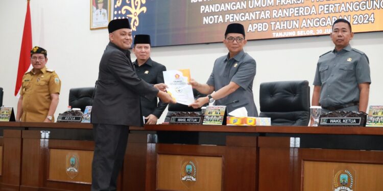 Sampaikan Pandangan Umum, Fraksi-fraksi DPRD Kaltara Setujui Ranperda Pertanggungjawaban APBD TA 2024