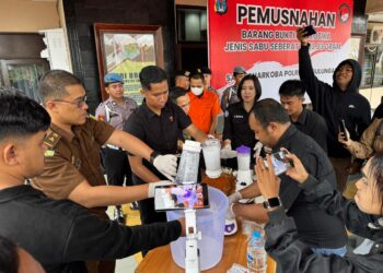 Hasil Tangkapan di Jalan Jambu, Polresta Bulungan Musnahkan Barang Bukti 3 Kg Sabu