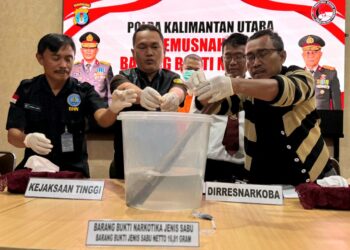 Tegaskan Komitmen Polri Berantas Narkotika, Polda Kaltara Musnahkan Barang Bukti Narkoba