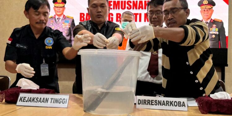 Tegaskan Komitmen Polri Berantas Narkotika, Polda Kaltara Musnahkan Barang Bukti Narkoba