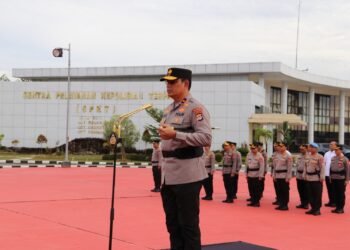 Perdana Pimpin Apel di Polda Kaltara, Kapolda Brigjen Pol. Djati Wiyoto Abadhy Beri Arahan dan Pesan Penting kepada Personel