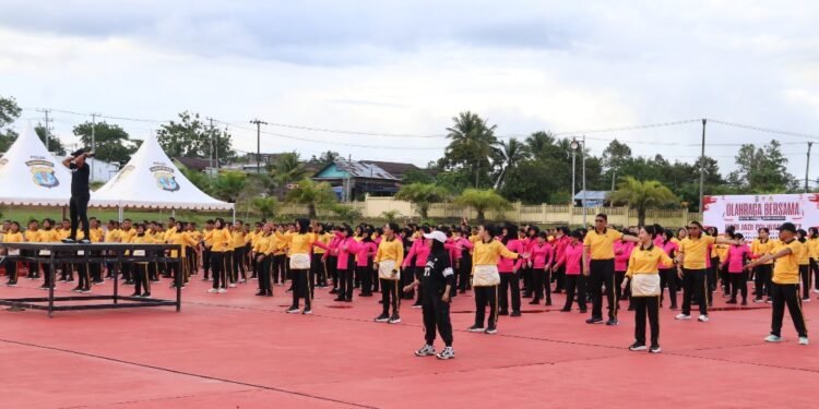 Puncak Peringatan Hari Jadi Polwan ke-77, Polwan Polda Kaltara Gelar Olahraga Bersama dan Bazar UMKM