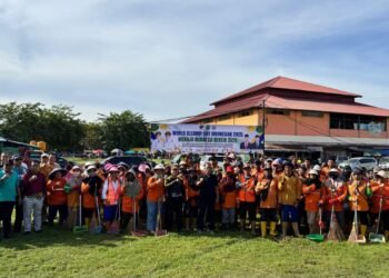 Gelar Gerakkan Aksi Bersih di Pasar Induk, Pemkab Bulungan Peringati World Cleanup Day 2025