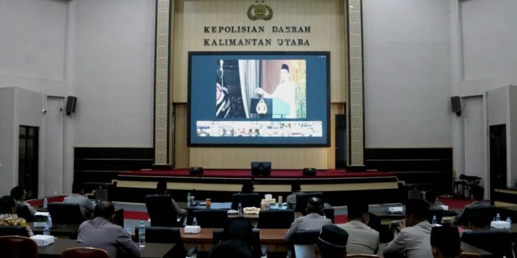 Binrohtal Virtual Serentak se-Indonesia, Polda Kaltara dan Polres Jajaran Dengarkan Ceramah Ustaz Abdul Somad