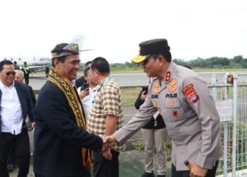 Wujud Sinergitas dan Kesiapan Polri, Kapolda Kaltara Sambut Kedatangan Menteri Pertanian