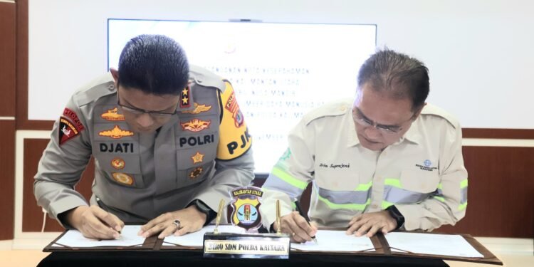 Tingkatan Kapasitas SDM PNPP, Polda Kaltara dan PT ENM Teken Nota Kesepahaman Program Beasiswa