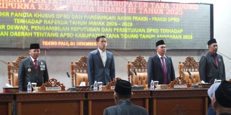 Wabup KTT Hadiri Rapat Paripurna Pendapat Akhir Raperda Tahun Jamak 2026-2028 dan Persetujuan Raperda APBD 2026