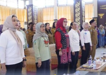 Budayakan PHBS, Ketua TP PKK Tana Tidung Buka Lomba Senam Cuci Tangan Pakai Sabun