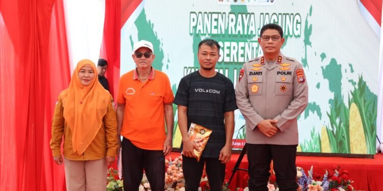 Panen Raya Jagung Serentak Kuartal IV Tahun 2025, Kapolda Kaltara Bersama Dinas Pertanian Serahkan Bantuan Bibit ke Petani
