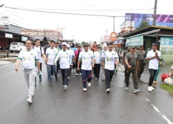 Hari Amal Bakti ke-80, Gubernur dan Wagub Kaltara Ikut Jalan Sehat Kerukunan Umat Beragama