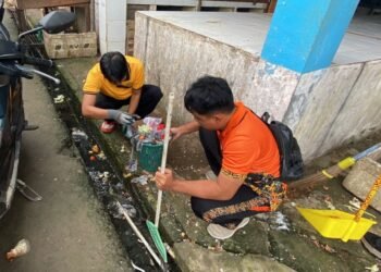 Polres Malinau Gelar Aksi Bersih-bersih Lingkungan Pasar Induk