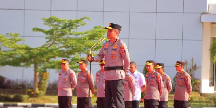 Perdana Pimpin Apel sebagai Wakapolda Kaltara, Brigjen Pol Yusuf Tekankan Tiga Hal Penting