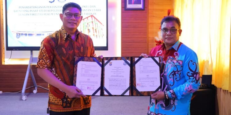 Polda Kaltara Bersama Universitas Borneo Tarakan Launching Pusat Studi Kepolisian