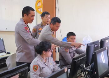 Tahapan Penting, Wakapolda Kaltara Tinjau Persiapan Tes CAT Psikologi Penerimaan Polri di SMAN1 Tanjung Selor