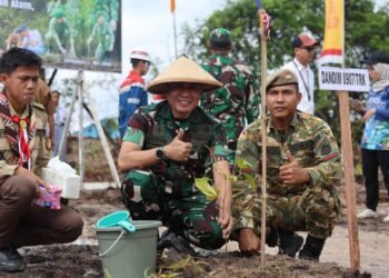Kodim 0907 Tarakan Gelar Aksi Tanam Pohon Serentak di RTH