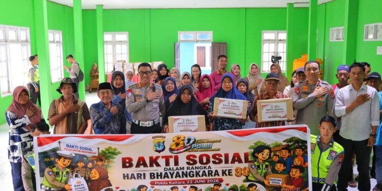 Ditlantas Polda Kaltara Gelar Bakti Sosial Sambut HUT Bahayangkara ke-80