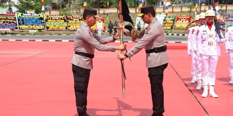 Pergantian Pimpinan, Polda Kaltara Gelar Upacara Welcome and Farewell Parade
