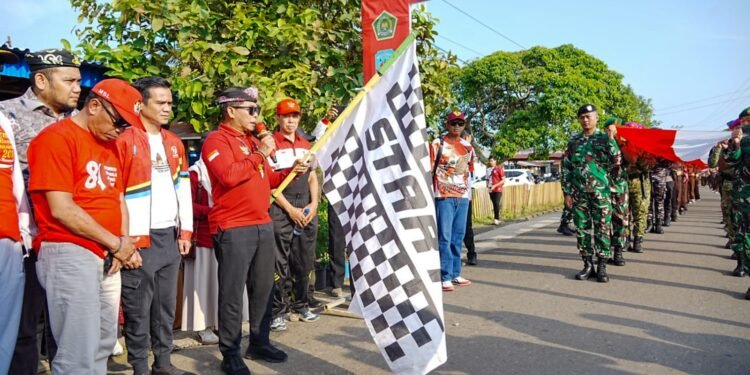Tegaskan Perbatasan Wajah Terdepan Indonesia, Gubernur Kaltara Buka Kirab Kebangsaan di Sebatik