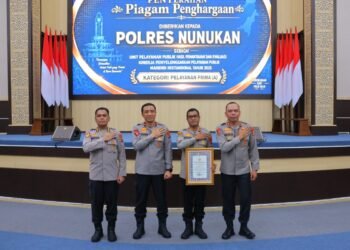 Gelar Operasional Triwulan II Tahun 2026, Polda Kaltara Serahkan Penghargaan Pelayanan Prima 2025 kepada Polres Nunukan