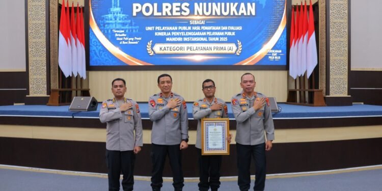Gelar Operasional Triwulan II Tahun 2026, Polda Kaltara Serahkan Penghargaan Pelayanan Prima 2025 kepada Polres Nunukan