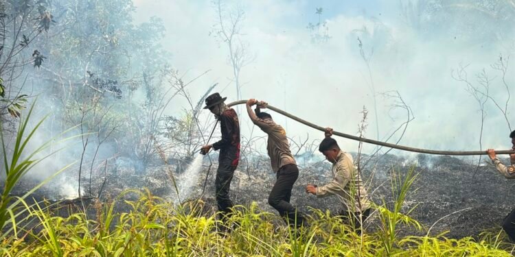 Ditsamapta Polda Kaltara Quick Response Tangani Titik Api Baru di Lahan 11,5 Hektare