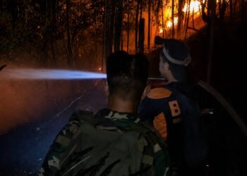 Kodim 0907 Tarakan Turunkan Personel Bantu Padamkan Karhutla