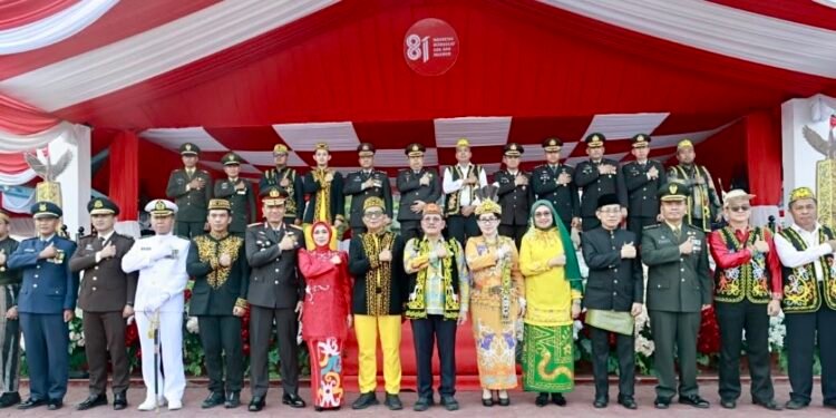 Momen Nasional, DPRD Kaltara Hadiri Upacara Penurunan Bendera HUT Ke-81 RI
